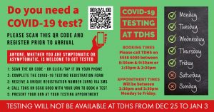 TDHS Holiday COVID-19 Testing
